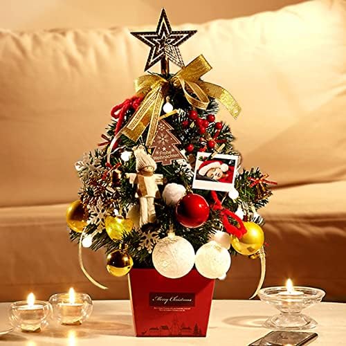 Edgy Gold užaren božićno ukrašavanje Božićne ukrase Kućna zabava Dekor stol LED stol mini božićno drvce Božićni