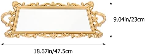 Cabilock Dekorativno ogledalo nakit parfemski ogledalo Organizator Kozmetika magazina Ladica ploča za
