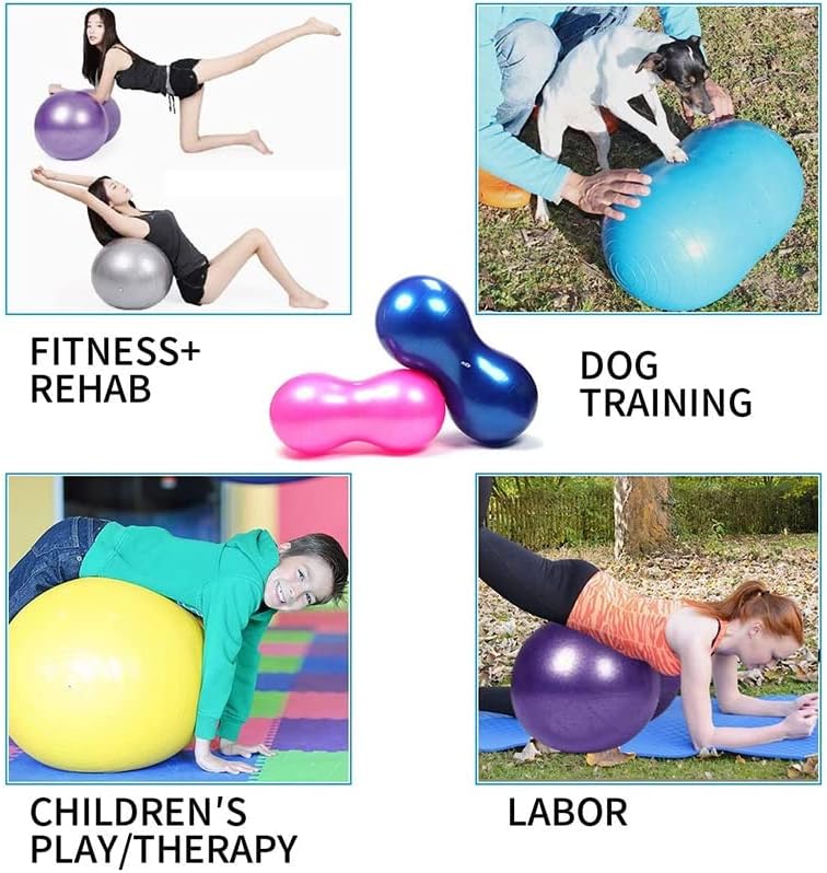 Madi Kay Designs Pilates Ball PVC otporna na eksploziju kikiriki Yoga Balance Balance masaža