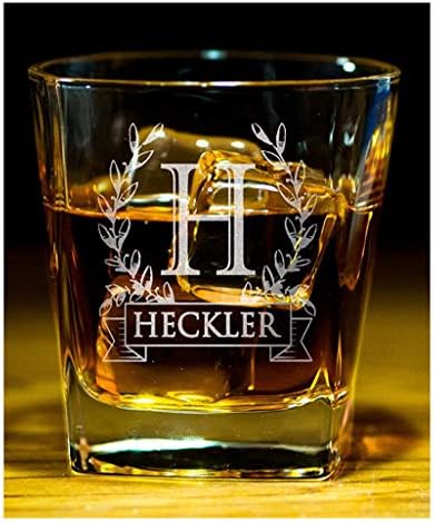 Custom viski monogram bourbon rock naočale ugravirano Scotch staklo za tatu rođendanski očevi