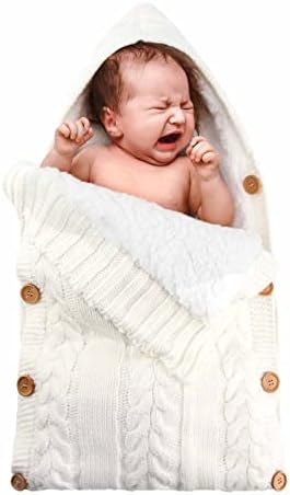 Baby Swaddle Pokrivač Ultra-Meka Plišana Dojenčad Primanje Zamotavanje Pamučne Pletene Vreće Za Spavanje