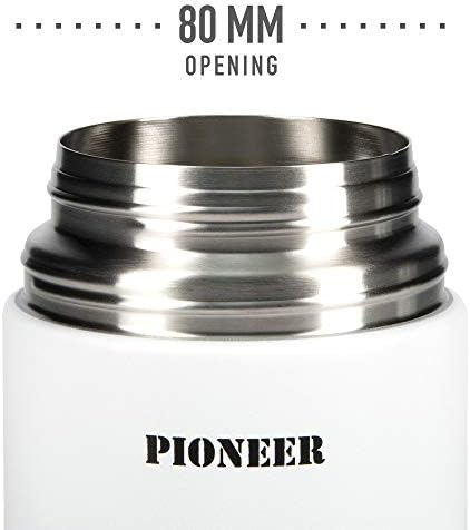 Pioneer vakuumski izolovana nepropusna supa / tikvica za hranu, 8 sati topla 24 sata hladna, Bijela, 1000