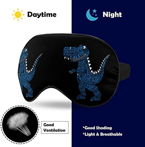 Dinosaur ilustracija maska ​​za spavanje meka za povezivanje prenosiva maska ​​za oči s podesivim kaišem