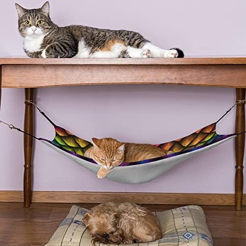 Viseća mreža za kućne ljubimce Rainbow Scale za mačke spavaći krevet s podesivim naramenicama