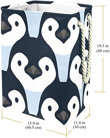 DJROW kanta za veš slatka Penguin Babies velikog kapaciteta sklopiva korpa za odeću sa ručkama kanta