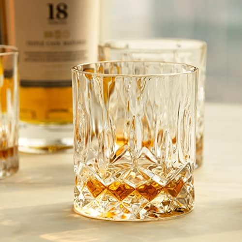 starstree Old Fashioned Whisky naočare Set 6, Crystal ravno tijelo Scotch Glass, burbon Rock naočare za Liquor Vodka koktel Rum konjak, jedinstveni Dan očeva poklon za muškarce