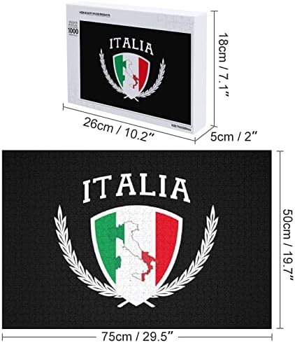 Italia Italija Italijanska karta Zastava Wooden Jigsaw Puzzle Picture Wall Art Fotografije za