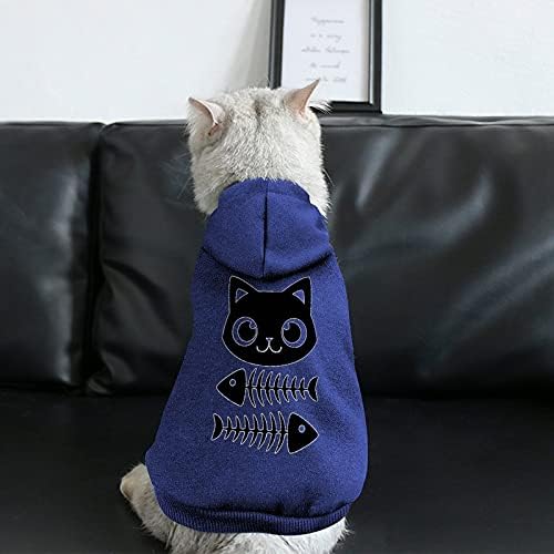 FunnyStar mačka i riblje kosti štampe sa kućnim ljubimcima pasi sa kapuljačom kombinezon mačja pulover