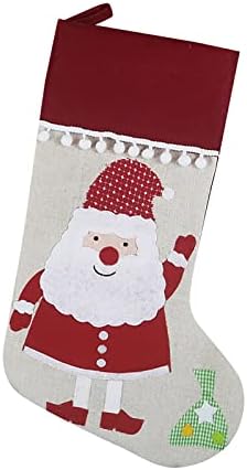 Kristalne perle Viseći božićne čarape 18 Velike plišane božićne čarape poklon vrećice i ukrasi za kamin