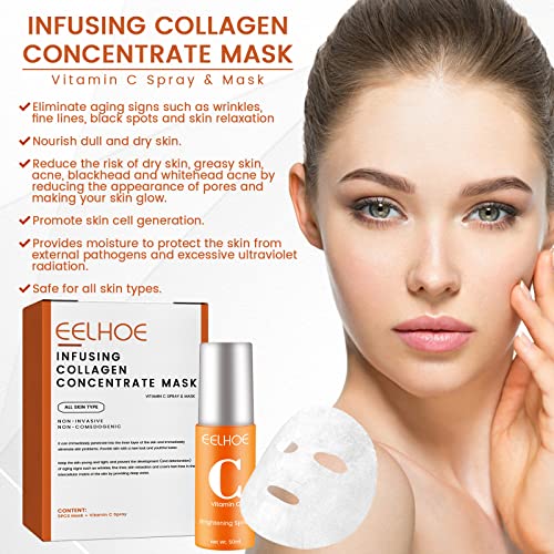 Byeol Korea Infusing Collagen anti-aging Mask-Vitamin C Maska za lice & sprej, Collagen Essential Lifting