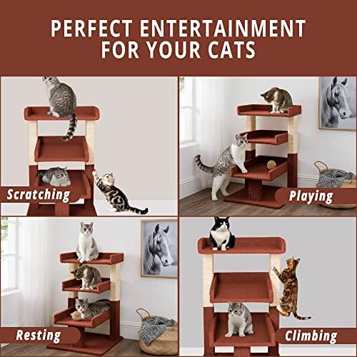 Nala Cat Tree za velike mačke, aktivnost mačke sa grebanjem, mačji toranj za velike mačke, mačji smuđ