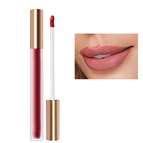 Xiahium Lip Gloss Bundle Clear Lip Makeup Non Stick Cup Non Fading Mattes Lip Glaze Mattes Liquid