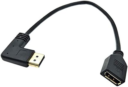 DP do DP kabla, Haokiang 30cm / 12inch visoke rezolucije pozlaćene za 90 stupnjeva lijevo DisplayPort