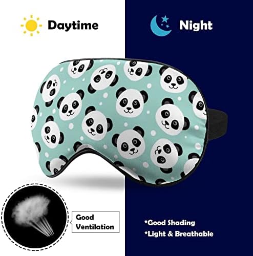 Slatka panda maska ​​za spavanje meka za povezivanje prijenosna maska ​​za oči s podesivim kaišem za
