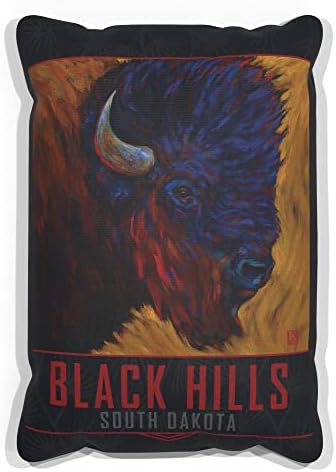 Black Hills Južna Dakota Lone Bull Bison Canvas Throw jastuk za kauč ili kauč kod kuće & amp; ured