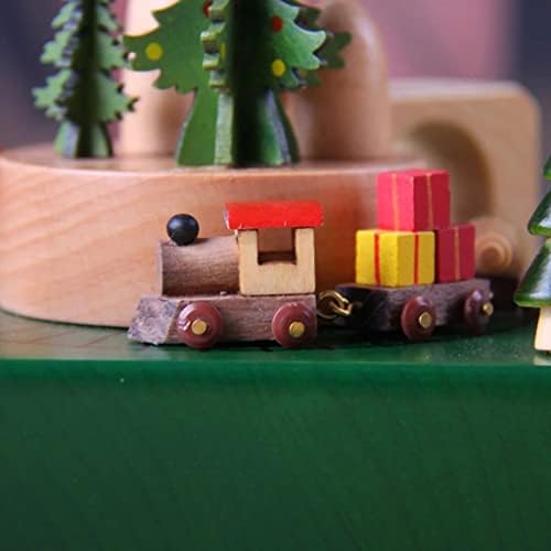 Zhyh Creative Christmas Music Box Drvena retro rotirajuća muzička kutija Ličnost Dječje igračke