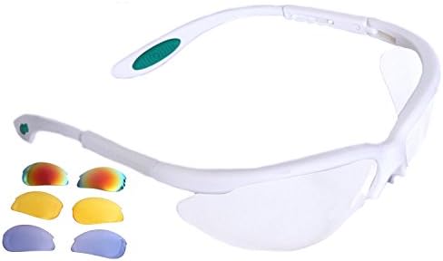 Python RG Multi Lense Recquetball zaštita za oči sa besplatnim futrolom - crno ili bijelo