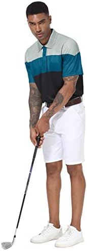 Muški veliki i visoki golf polo majice suho fit kratki rukav Ispis performansi vlage Wicking Sports Polo