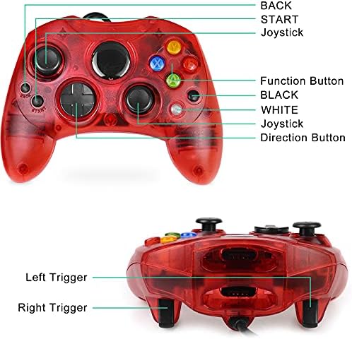 Zamjena Yiooone kontrolera za Xbox Controller S-Type / original Xbox kontroler, klasični kontroler