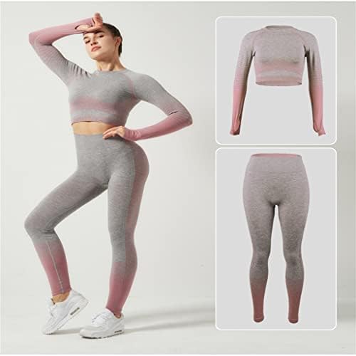 Jydbrt velike veličine ženska fitnes joga odjeća za brzo sušenje dvodijelnog dvodijelnog dvodijelnog sportskog