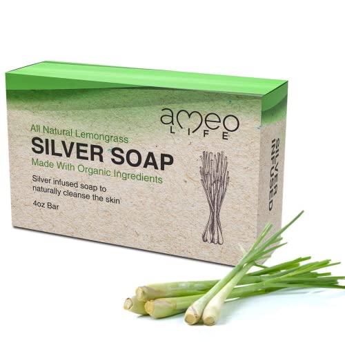 AMEO Life Organic lavanda & amp; Limungrass Silver soap Bundle-30 ppm Silver-4 oz