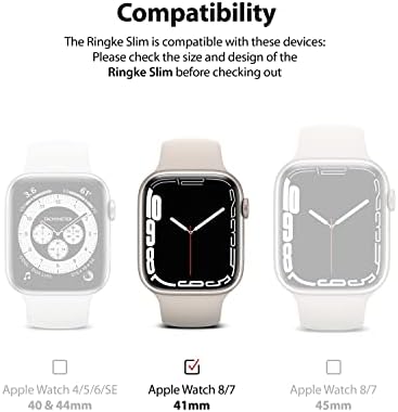 Ringke Slim [materijal protiv Žućenja / 2 Pakovanje] kompatibilan sa Apple Watch serijom 8, 7 futrolom od 41