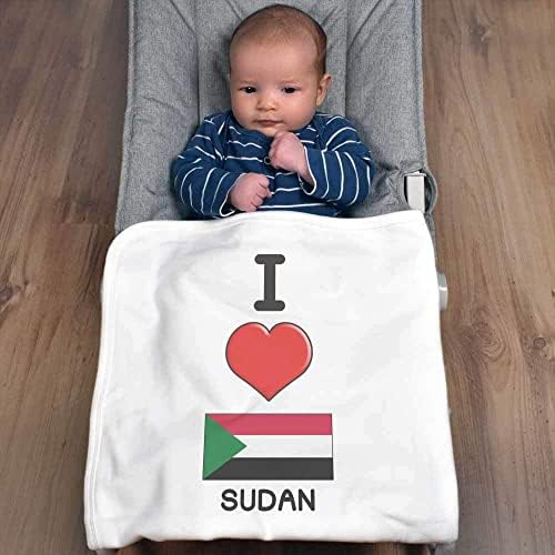 Azeeda 'Volim Sudan' Pamuk Baby pokrivač / šal