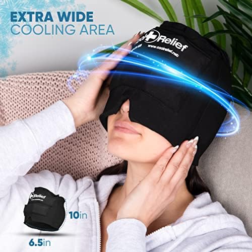 Cool Relief Meki Gel Migraine Ice Head Wrap kapa, LED paket za glavobolju reljef, sinus napetost, natečene