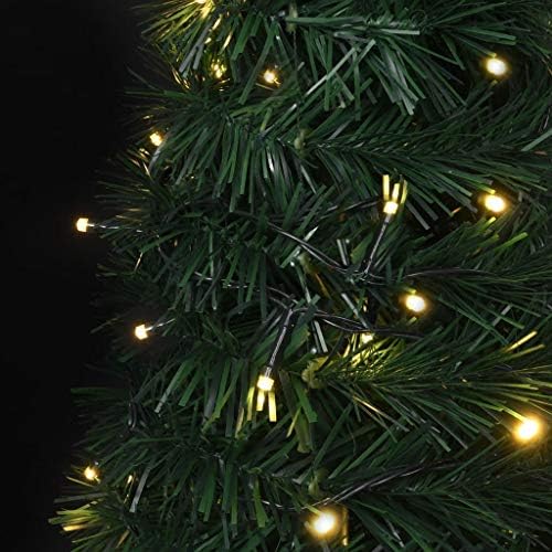 Vidaxl skočna gudačka umjetna božićna stablo sa LED zelenim 82.7