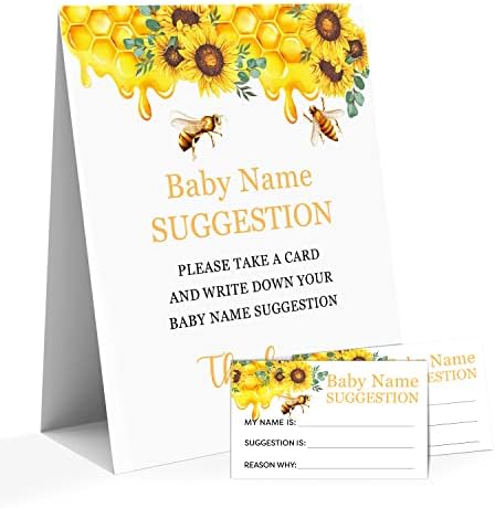 Suncokret paket pčela za bebe, naziv bebe prijedlog Stalni znak i 50 naziva prijedloge ulaznica,