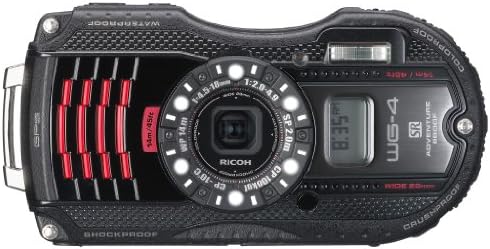 Vodootporni digitalni fotoaparat crni vodootporan 14m; otporan na udarce 2,0m; Hladno -10 stepeni Ricoh WG-4GPSBL