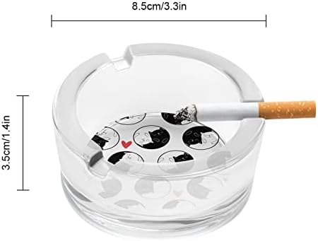 Pepeljare za cigarete yin yang uzorak kristalno stakleno staklo pepeo za pušenje pepeljara za kućni