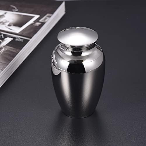 YHSG ASHES Suvenir urn kućni ljubimac ljudski pepeo titanijum čelik Konfel Coffie Angel Memorial Jar, Crna,