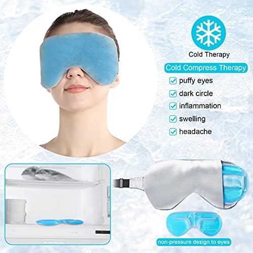 Atsuwell Ponderirana maska za oči mikrovalna pećnica za suhe oči i sinusni hladni i topli oblog