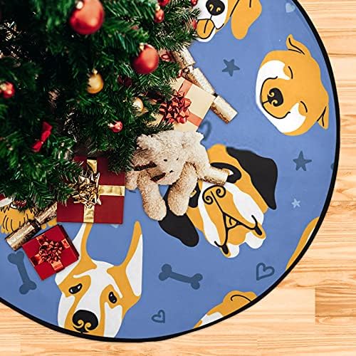Pas lica smiješna božićna stabla prostirke vodootporne stalke za stalak za stalku Mat tepih ispod božićnog