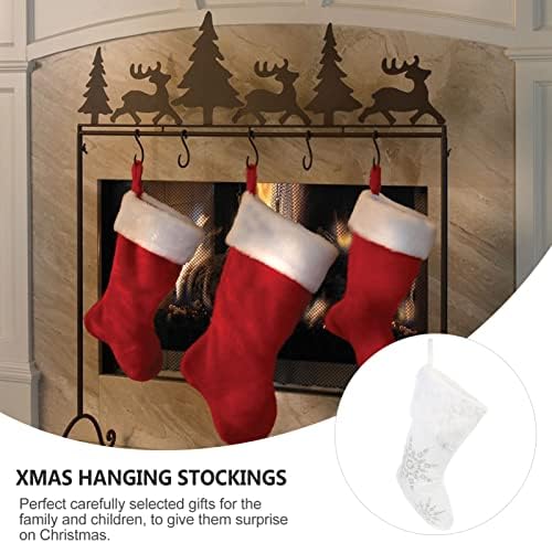 Abaodam 2 kom. Privjesci slatkih čarapa Decor Holiday torbica Viseća čarapa ukrasni nosač poklona Božićni skladišni