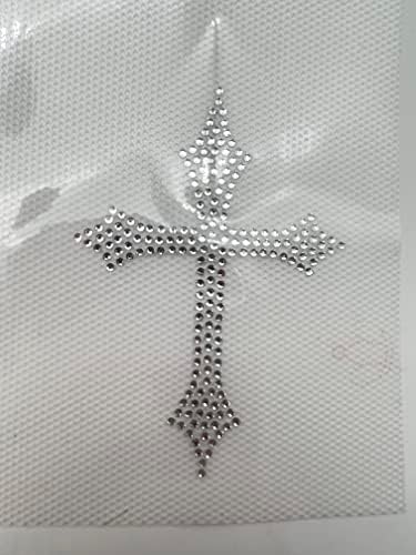 2 kom Bling Celtic Cross Silver Rhinestone Iron na 3 Visina kršćanske vjerske vjerske hitne popravke prijenosa