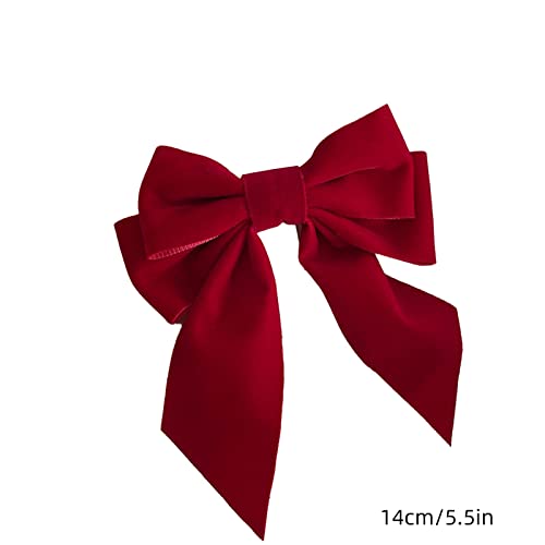 Vino Crvena Big Bow Friptin Vesti Stil Dječji baršunasti temperament za kosu Sweet Frizerski dodaci