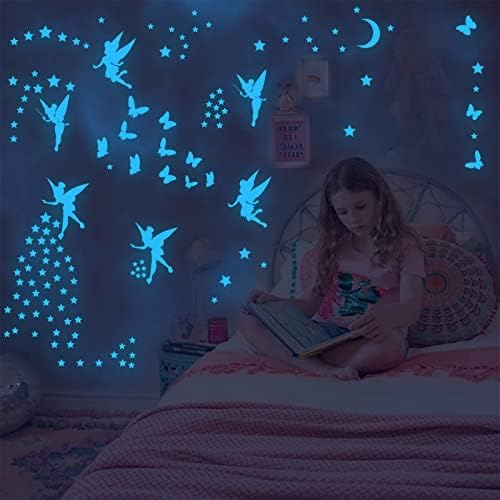Svjetleće naljepnice zidne naljepnice svjetleće zvijezde samoljepljive dječje sobe zidne naljepnice Fairy Moon