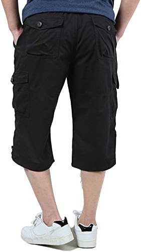EKLENTSON muški Casual keper elastični teretni šorc ispod koljena labav kroj sa više džepova