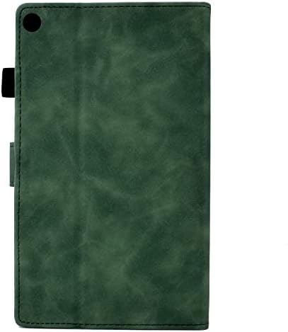Zaštitna tablet računara Kompatibilna s Kindle Fire HD8 Case / 2017/208, vrhunska kožna futrola Tanak sklopivi štand folija poklopac zaštitni poklopac sa utor za automatsko spavanje (boja: zelena