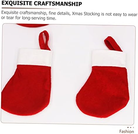 Toyandona 16pcs Božićne čarape Xmas čarapa Božić Božić Božić viseće čarape Bomy Čamac za čarape za punjenje Decor