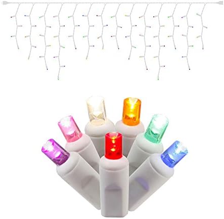 Vickerman 70 višebojni širokougaoni LED LED svjetlo za led na bijeloj žici, 9 ' Božićni Jednostruki pramen