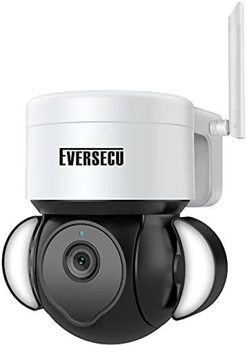 Eversecu 2K 3MP Tuya Smart Life vanjski WiFi PTZ sigurnosni fotoaparat sa reflektorima IP65 vodootporna,