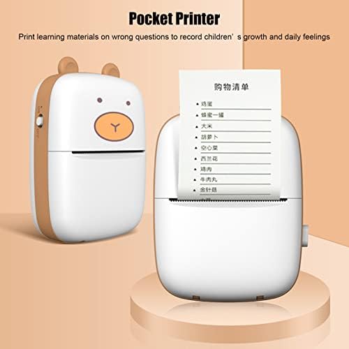 Ciciglow Pocket Printer, mini slatki piling s bežičnim bežičnim plastičnim pločicama, poboljšati