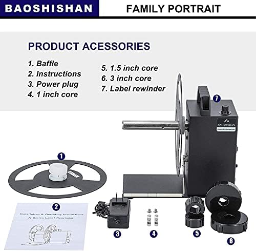 BAOSHISHAN Automatska mašina za premotavanje naljepnica širina naljepnice 120 mm/4,7 inča prečnik 220 mm/8,7