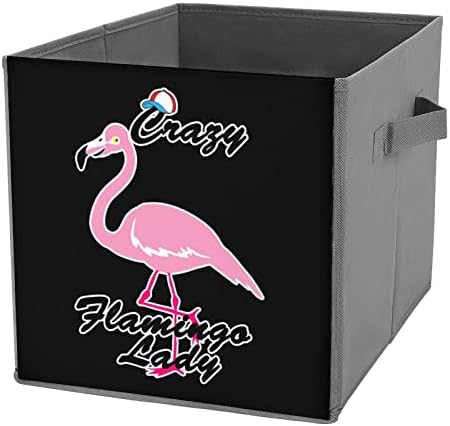 Crazy Flamingo dama srušiva za skladištenje Osnove sklopive kockice za pohranu tkanine Organizator kutije sa