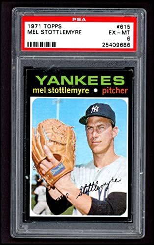 1971 TOPPS 615 Mel Stottlemyre New York Yankees PSA PSA 6.00 Yankees