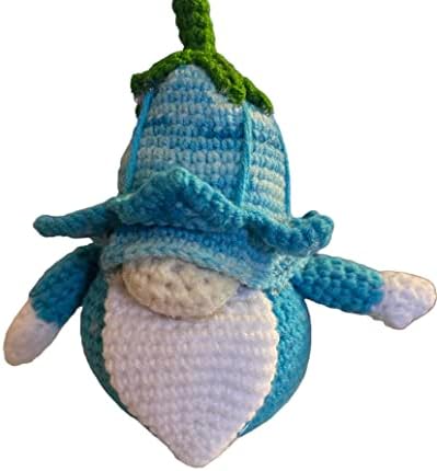 Kuhinjski doodads - Crochet Trketi ručno izrađene kukičane bluebell gnome - 6,5 x 6,5