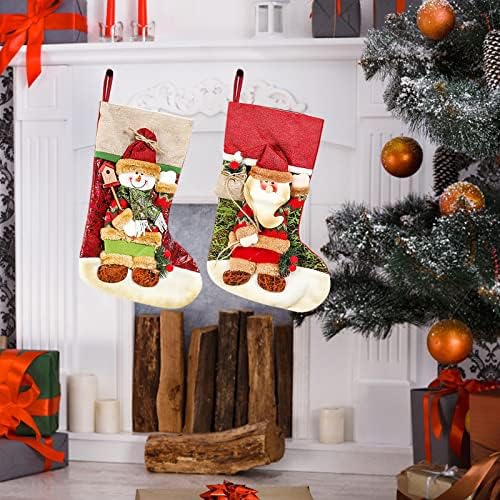 Božićne čarape Veliki Xmas Čarape Dekoracija SANTA Snjegovinski jeleni čarapa Božićne ukrase i pribor